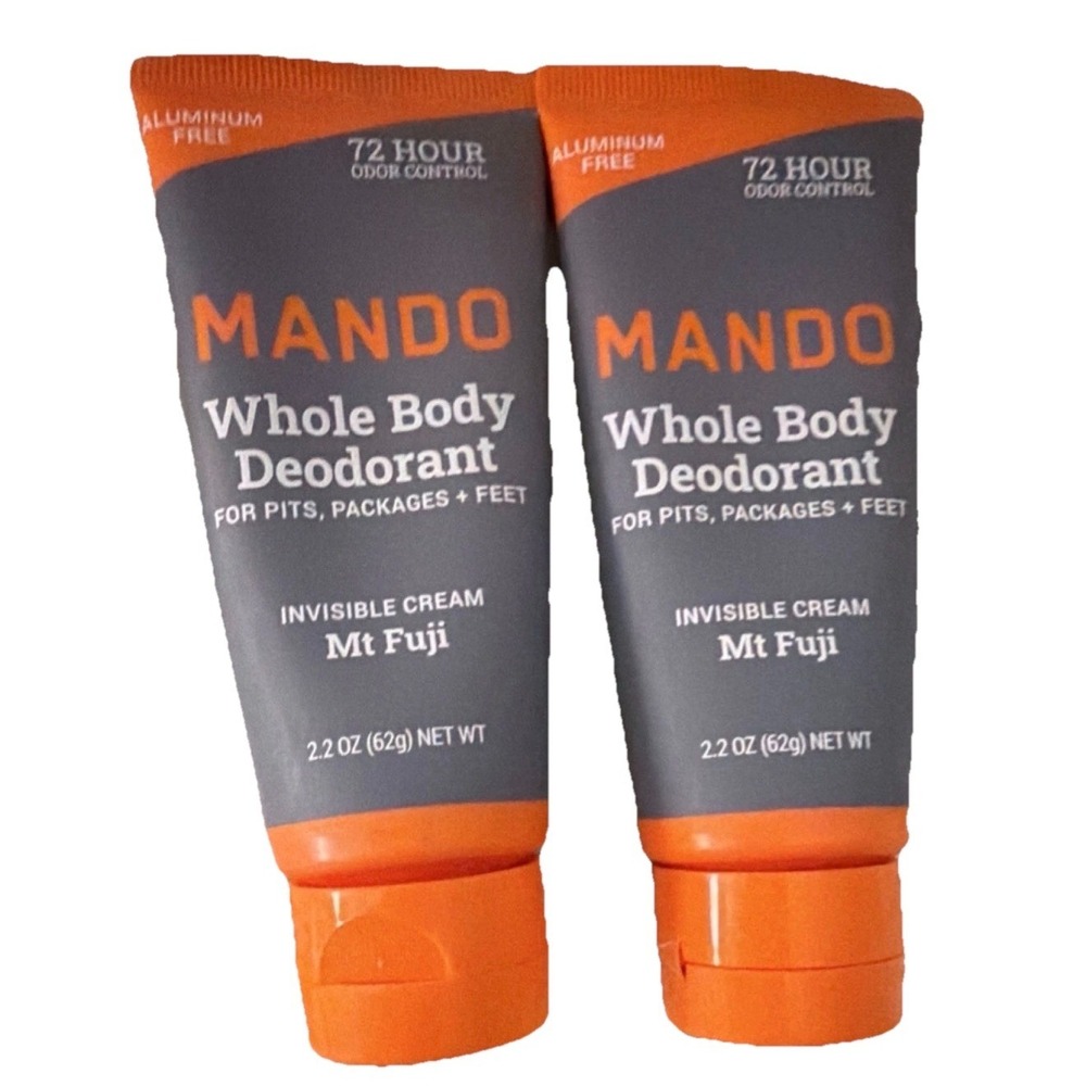 Mando Whole Body Deodorant Invisible Cream Mt Fuji Scent Aluminum-Free 2.2 oz